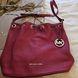 MICHAEL KORS Burgundy Tote Bag