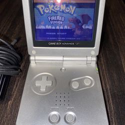 Nintendo Game Boy Advance SP Handheld System - Silver Tested Authentic Good