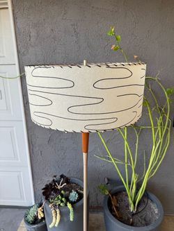 Vintage mid century modern fiberglass lamp shade