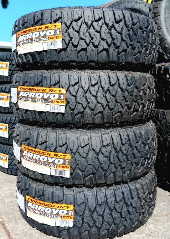4 NEW ARROYO LT 265/70/17 ALL TERRAIN TIRES 10 PLY $580 CASH TOTAL‼️ FREE INSTALLATION‼️
