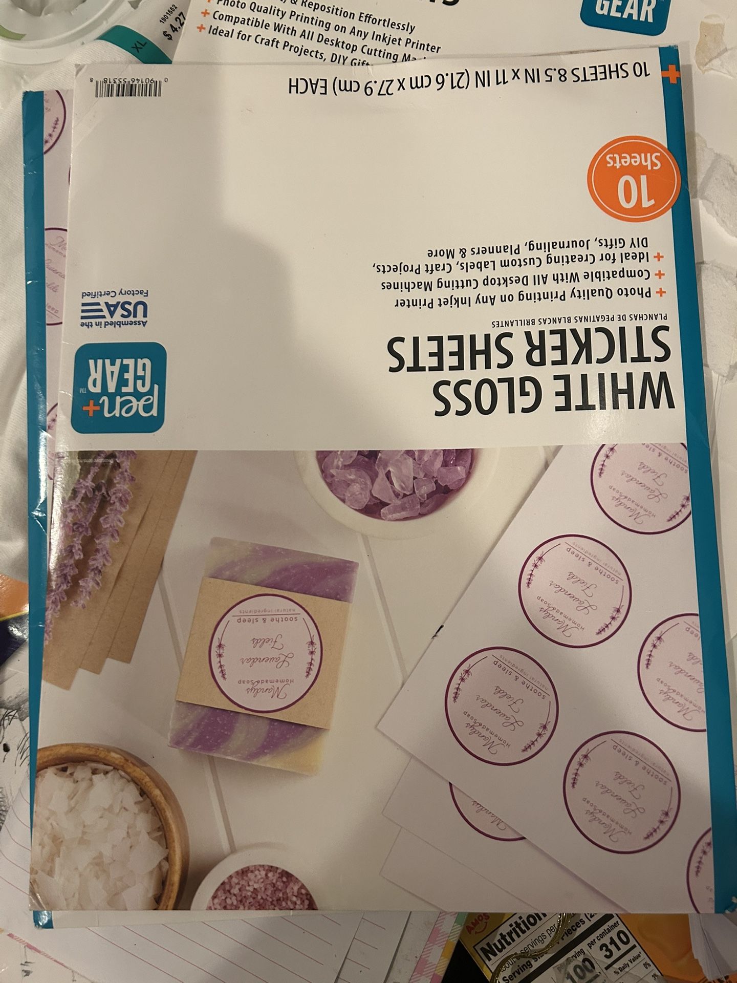 White Gloss Stickersshetss