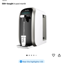 SimPure Y7P-BW UV Countertop Reverse Osmosis Water Filter, NSF/ANSI 58 Certified, 5 Stage RO Water Filtration System, Water Purifier for Home, No Inst