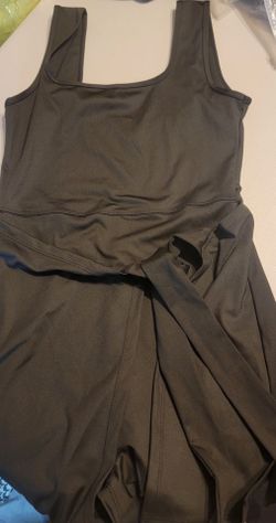 Womens Tennis Dress Workout Golf Dress With Built In Shorts And Pockets Backless Twisted