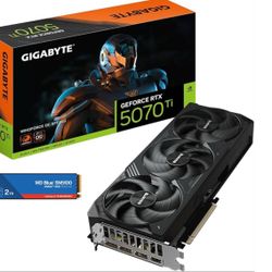 Gigabyte GeForce RTX 5070 Ti WINDFORCE OC SFF 16G Graphics Card & WD Blue SN5100 2TB NVMe SSD Bundle