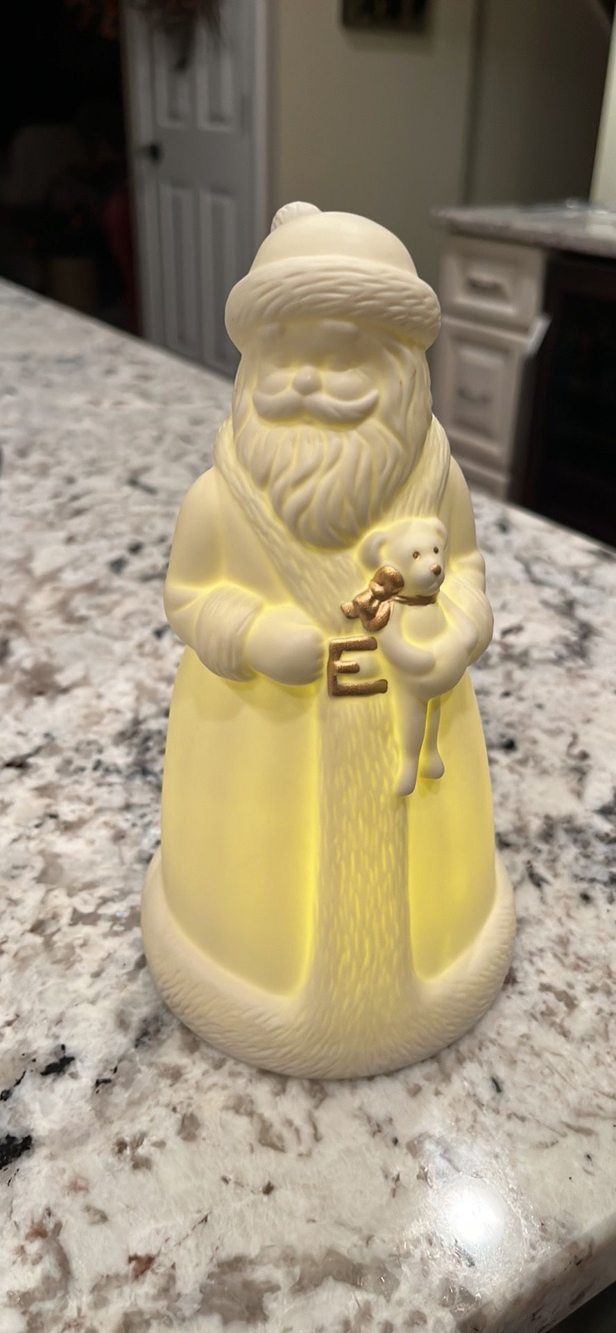 Lenox ALL IS BRIGHT Porcelain LIGHTED Santa FIGURINE. Approx. Measurements: 7.6". Features: Porcelain Santa Figurine. Battery Operated See other Le