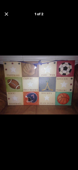 Large Sports Theme Canvas Wall Picture