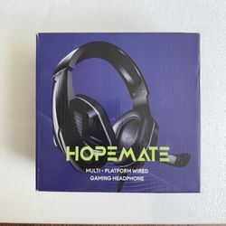 HOPEMATE Multi-Platform Wired GAMING Headphones NEW.
