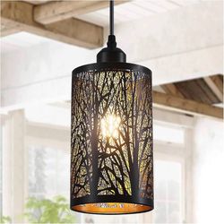 Vintage Shining gold Industrial Pendant Light Fixture 