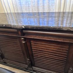 Bar and stools And Mirror 