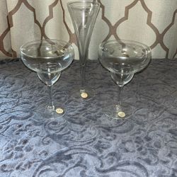 Margaritas Vintage Glasses And Champagne Glass 