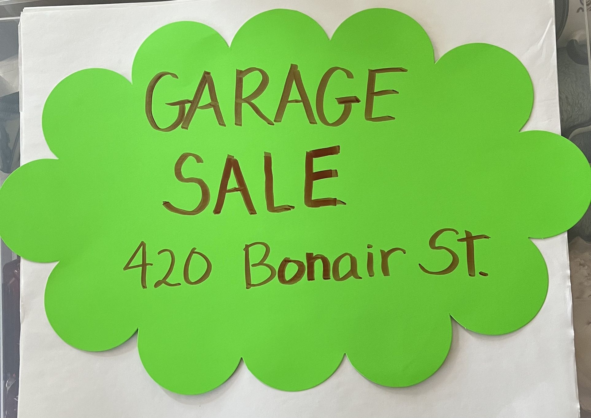 Yard Sale 420 Bonair St 10/4. 9:00-2:00