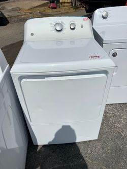 GE White Front-Load Dryer