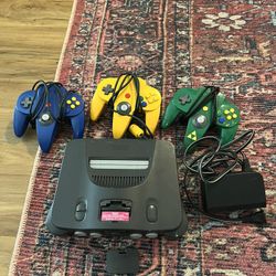 Nintendo 64 (N64) with controllers