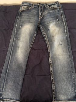 Men's The Luck Blue Denim Jeans 34/30