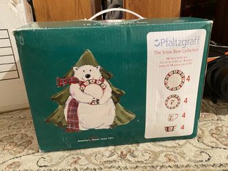 Pfaltzgraff Christmas Snow Bear Buffet Set Rare Discontinued New In Box