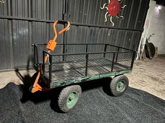Heavy-Duty Metal Wagon w/ 12” in Air Type Tires