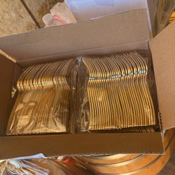 Gold Plastic Forks 