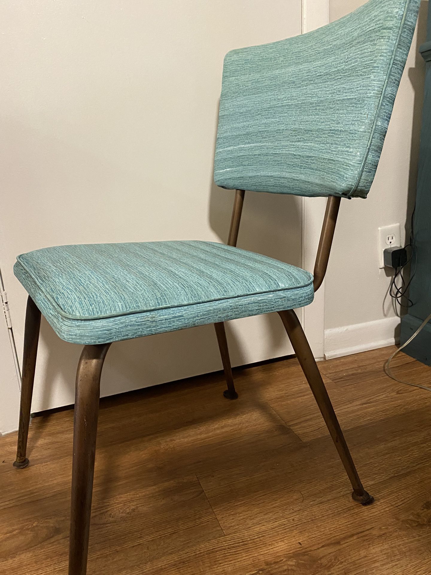 4 Vintage Mid-Century Daystrom Teal Dinette Chairs