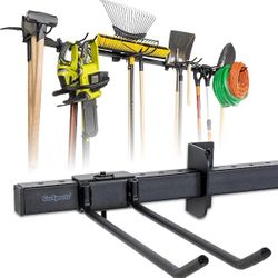 GoSports Wall Mounted Garage Tool Organizer - Adjustable Storage Rack for Garden and Shop Tools