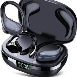 Brand new CASCHO Wireless Earbuds 60Hrs Playtime Bluetooth Headphones HD Stereo Audio Digital LED Display Over-Ear Earphones with Earhook Waterproof H