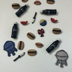 Dress It Up Cookout/Hot Dog Buttons Shank Back & Flat Back