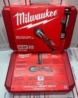 Milwaukee M12 Force Logic Press Tool 1/2”-1” Kit. Model