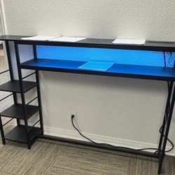 Entryway Table With LED Lights, Outlets & USB-c