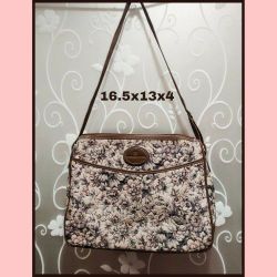 VINTAGE AMERICAN FLYER FLORAL TAPESTRY CARRY ON LUGGAGE BAG
