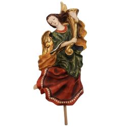 Vintage Handpainted Angel Gold Wing Candle Holder Wall Decor