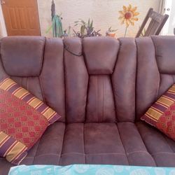 Large Reclining Sofa, , Brown..