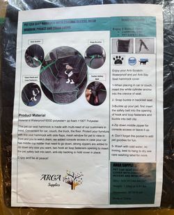 ARGA Pet Car Seat Hammock