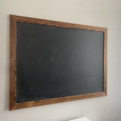 46”x34.5” Magnetic Chalkboard W/Rustic Frame