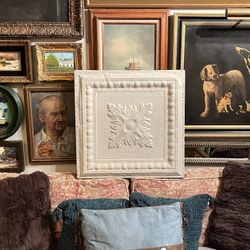 Large Antique Ornate Pressed Tin Ceiling Tile 