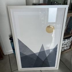 Large White Frame And Print 