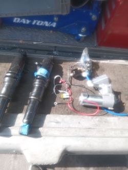 Air shocks and pump set up