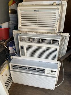 Three A/Cs, an LG 12,000 BTU 110V For $300, an Artic King 8,000 BTU for $150 and an Haier 5,000 BTU for $80. They Are Working Great!