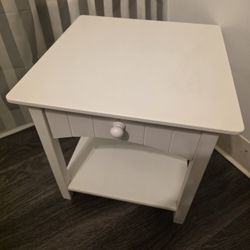 Small White IKEA End Table