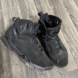 Black On Black Jordan True Flight Size 9