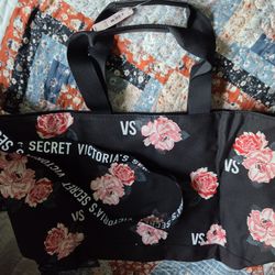 Victoria's Secret Floral Weekender Tote Bag