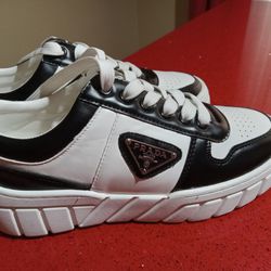 Prada Street Style Lowtop Leather Sneakers