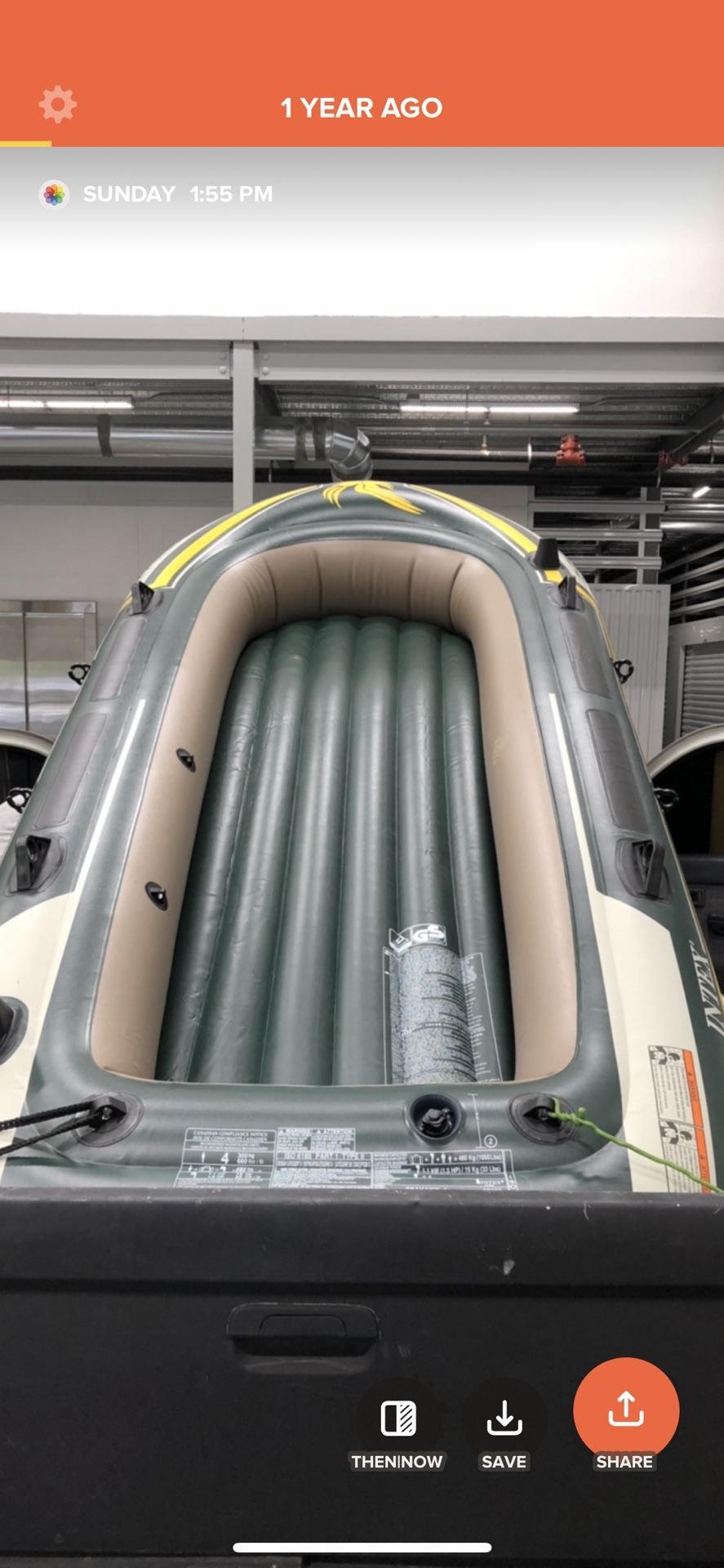 Intex inflatable boat