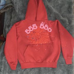 Sp5der Number 555 Red Hoodie