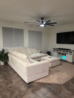 Cream corduroy couch