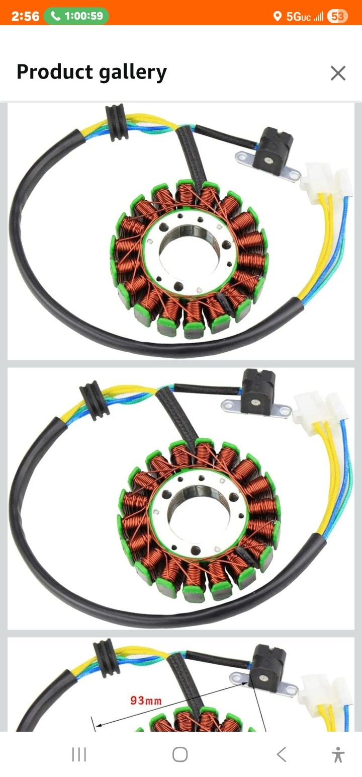 250cc Stator 18 Pole Magneto Coil 93mm for LINHAI Parts YP250 LH250 ATV Quad