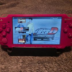 Playstation Psp 2000 Deep Red Mod--ded Video Game Console 