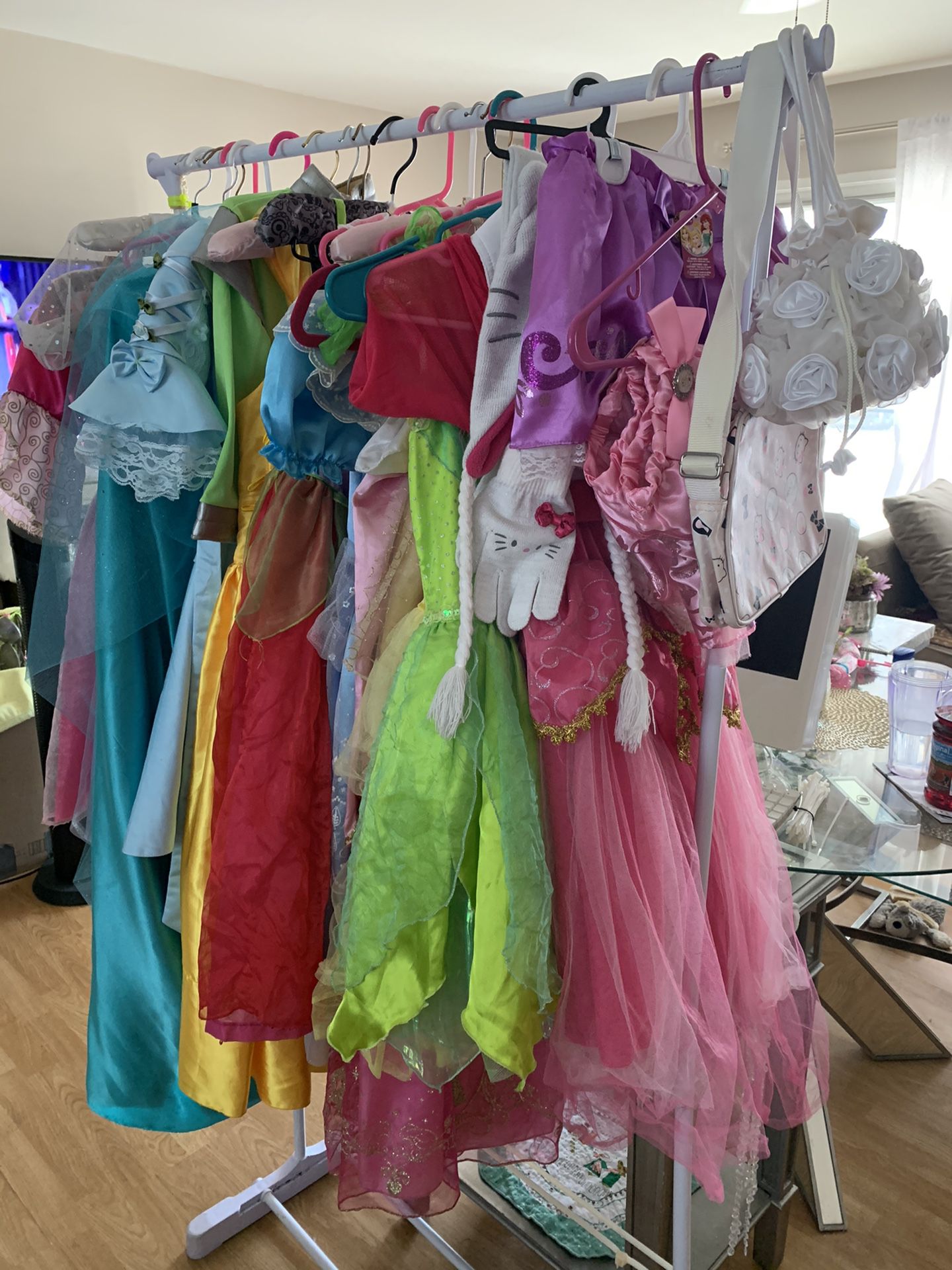 pre-owned princess costumes great for Halloween or any occasion starting at $5 & up. Some authentic Disney store.. all sizes come check out