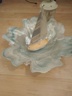 Glass Water Splash Bowl w/Extras