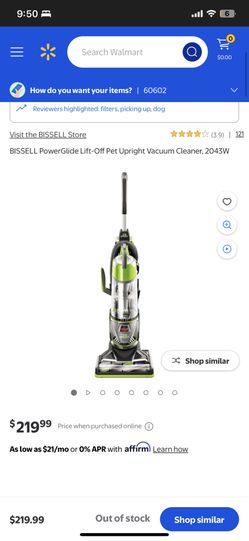 BISSELL PowerGlide Lift-Off Pet Upright Vacuum Cleaner