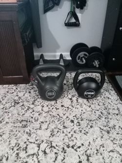 15 lb and 20 lb Kettlebells