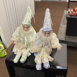 Porcelain Harlequin/Clown Collectible